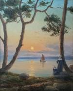 Jacques MARCELIN (XIX-XXème)
Coucher de soleil en Bretagne
Huile sur toile signée...