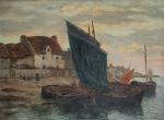 Charles Louis SIGNORET (1867-1932)
Retour de pêche
Huile sur toile signée en...