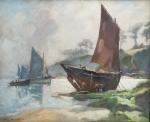 Eugène DELECLUSE (1882-1972)
Douarnenez, brouillard de septembre
Huile sur toile signée en...