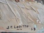 J. LAFITTE (XXème)
La plage, 1967. 
Huile sur panneau signée et...