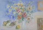 Jean DUFY (1888-1964)
Bouquet de fleurs et coupe de fruits dans...
