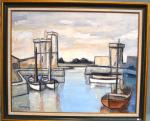 Jean STRIGLIONI (1910-1994)
Le port de la Rochelle
Huile sur toile signée...