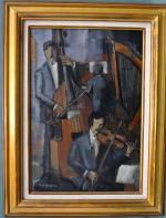 Jean STRIGLIONI (1910-1994)
Les musiciens
Huile sur toile signée en bas à...