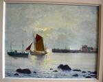 Charles VIAUD (1920-1975)
La jetée du port
Huile sur toile signée en...