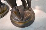 Emile GUILLEMIN (1841-1907)
Les duellistes
Paire de bronzes patinés et signés
H. :...