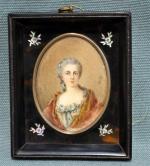Charles BERNY D'OUVILLE (1771-1856)
Portrait de femme présentant un noeud sur...
