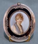 ECOLE FRANCAISE du XIXème siècle
Portrait de jeune femme au châle
Miniature...