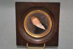 ECOLE FRANCAISE du XIXème siècle
Portrait de jeune homme
Miniature ronde signé...