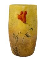 DAUM Nancy
Coquelicots et graminées
Vase en verre à décor émaillé, signé
H.:...