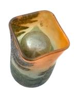 LEGRAS
Vase à base ronde et col quadrangulaire en verre double...