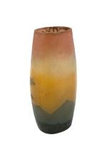 LEGRAS
Vase en verre double à décor d'un berger et ses...
