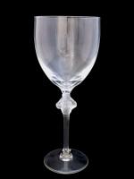 LALIQUE France
Grand verre sur pied en cristal orné d'un motif...