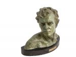 Alexandre OULINE (act.1918-1940)
Buste de Mermoz
Bronze à patine verte, signé, présenté...