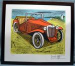 Bernard BUFFET (1928-1999)
L'automobile
Lithographie signée et numérotée 123/150, 70 x 55...