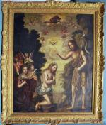 ECOLE FRANCAISE XVIIème siècle ?
Le baptême du Christ
Huile sur toile...