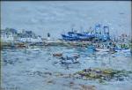 Jean RIGAUD (1912-1999)
Le Guilvinec, le port
Huile sur toile signée et...