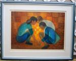 Louis TOFFOLI (1907-1999)
Les trois enfants
Epreuve d'artiste signée, 47 x 67...
