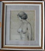 Charles PERRON (1880-1969)
Buste de femme nue
Dessin signé en bas à...