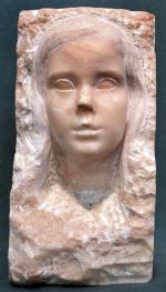 Jean FREOUR
Visage de jeune fille
Marbre sculpté (petits accidents)
H. : 39.5 cm