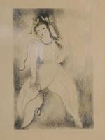 Marie LAURENCIN (1883-1956)
Jeune fille au collier de perles
Eau-forte en couleur,...