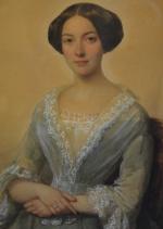 ECOLE FRANCAISE du XIXème 
Portrait présumé de Madame Alfred Chateau...