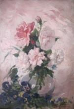 Charles Josuah CHAPLIN (1825-1891)
Vase de roses
Huile sur toile, signée en...