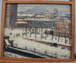 Jean PESKE (1870-1949)
Paris sous la neige
Huile sur toile signée en...