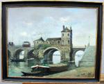 Edmond BERTREUX (1911-1991)
Nantes le pont de Pirmil
Huile sur toile signée...