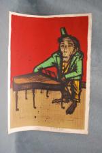 Bernard BUFFET (1928-1999)
Le singe musicien
Lithographie signée et numérotée 56/120
72 x...