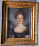 ECOLE FRANCAISE XIXème siècle
Portrait de dame
Pastel, 40 x31 cm
