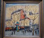 Robert SAVARY (1920-2000)
La place des Abesses, Montmartre
Huile sur toile signé...