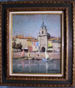 Tristan KLINGSOR (1874-1966)
La tour de l'horloge, la Rochelle
Huile sur toile...