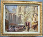 MERIO AMEGLIO (1897-1970)
Rouen, la cathédrale, 38
Huile sur toile signée, située...