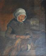 Charles MILCENDEAU (1872-1919)
La vieille
Huile sur toile signée en bas à...