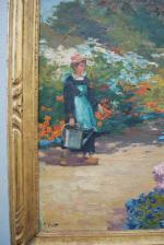 Henry VOLLET (1861-19451 )
Les Hortensias
Huile sur toile signée en bas...