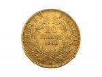 Pièce de 20 francs or Napoléon III 1860
Lot conservé à...