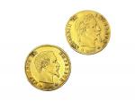 2 pièces de 5 francs or, 1859, 1863
Lot conservé à...