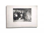 James TISSOT (1836-1902)
Le veau gras
Gravure signée 
44 x 62.5 cm...