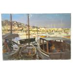 Georges LHERMITTE (1882-1967)
Menton, vue du port
Huile sur panneau
34 x 50...