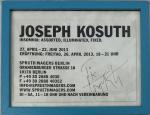 Joseph KOSUTH [américain] (né en 1945)
Sans titre
Carton d'invitation signé et...