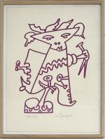 Charles LAPICQUE (1898-1988)
Personnage
Lithographie signée et justifiée 48/99 en bas
38 x...