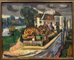 André BLONDEL (1909-1949)
Maison au bord du fleuve
Huile sur toile signée...