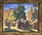 Jean GOUTIERE-VERNOLLE (1896-1981)
Scène de marché
Pastel signé en bas à gauche
38...