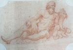 ECOLE FRANCAISE du XVIIème 
Le Tibre, d'après un antique
Sanguine
15,3 x...