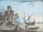 Jean-Baptiste LALLEMAND (1716-c.1803)
Scènes portuaires imaginaires
Paire de gouaches signées
16 x 21...
