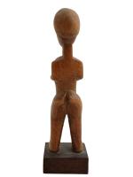 Paire de statuettes rituelles 'Bateba' en bois dur à la...