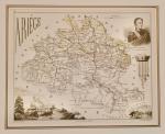 ARIEGE. Carte du département de l'ARIEGE. Coloriée. Vers 1840. Cartouche...