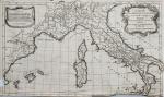 ITALIE - Carte, pour l'expédition d'Hannibal. Par D'ANVILLE, Paris, 1739....