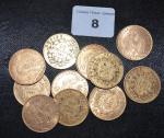 11 pièces or 10 francs France diverses
Vendu sur désignation, lot...