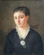 C. SERENNE (fin XIXème)
Portrait de dame, 1880. 
Portrait de dame,...